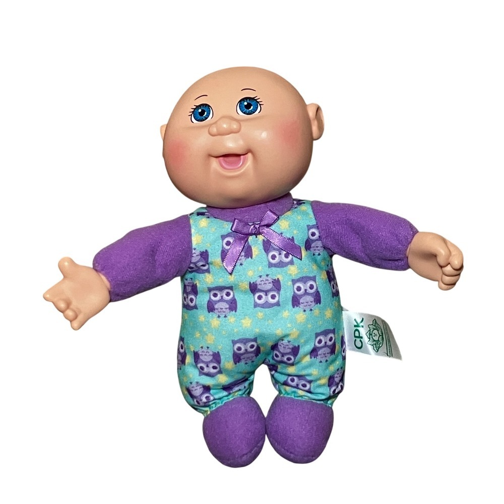 Cabbage Patch Kids Baby Doll Kids 9 inch Purple Owl Sleeper Good Blue Eyes 2015